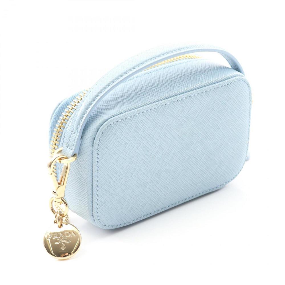 PRADA Blue Leather Saffiano Shoulder Bag - Picture 3 of 6